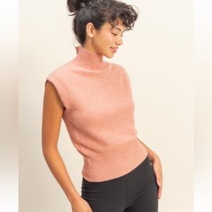 Pink Sleeveless Sweater